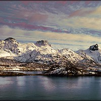 Buy canvas prints of "Evening Light around the Lofoten islands" by ROS RIDLEY