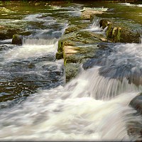 Buy canvas prints of "Water over rocks 5" by ROS RIDLEY