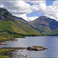 Buy canvas prints of "Wastwater and mountains" by ROS RIDLEY