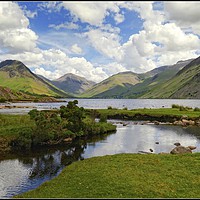 Buy canvas prints of "Cloud reflections at Wastwater" by ROS RIDLEY