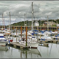 Buy canvas prints of "Storm clouds over Maryport marina" by ROS RIDLEY