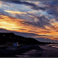 Buy canvas prints of "Paintbox sky at Saltburn" by ROS RIDLEY