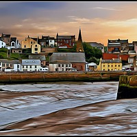 Buy canvas prints of "Tide's out at Maryport" by ROS RIDLEY