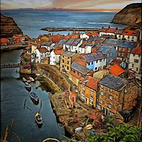 Buy canvas prints of "Rustic Staithes" by ROS RIDLEY