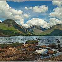 Buy canvas prints of "Afternoon shadows at Wastwater" by ROS RIDLEY