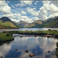 Buy canvas prints of "Cloud reflections Wastwater" by ROS RIDLEY