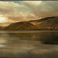 Buy canvas prints of "Evening light across the lake" by ROS RIDLEY