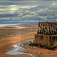 Buy canvas prints of "Maryport Breakwater" by ROS RIDLEY