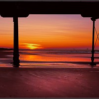 Buy canvas prints of "Sunset at the pier" by ROS RIDLEY
