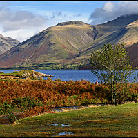 Buy canvas prints of "Golden hour autumn at Wastwater" by ROS RIDLEY