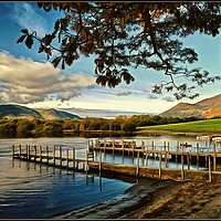 Buy canvas prints of "Derwentwater jetties" by ROS RIDLEY