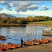 Buy canvas prints of "Happy days on Derwentwater" by ROS RIDLEY