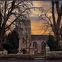 Buy canvas prints of "Evening at St.Mary's Church Blanchland" by ROS RIDLEY