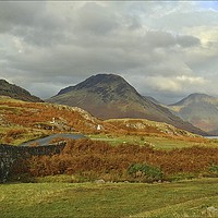 Buy canvas prints of "The mountains at Wastwater " by ROS RIDLEY