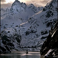 Buy canvas prints of "Sailing in Trolfjord by ROS RIDLEY