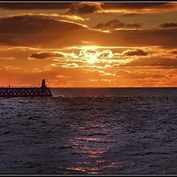 Buy canvas prints of "Maryport sunset" by ROS RIDLEY
