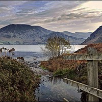 Buy canvas prints of "Morning light at Ennerdale lake " by ROS RIDLEY