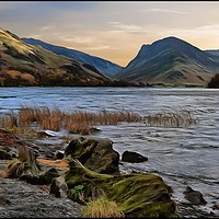 Buy canvas prints of ""Digital Buttermere" by ROS RIDLEY