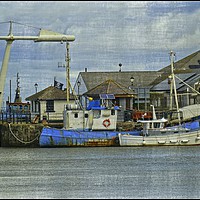 Buy canvas prints of "Old fishing boats Maryport" by ROS RIDLEY