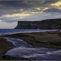 Buy canvas prints of "Stormy night by Skelton Beck" by ROS RIDLEY