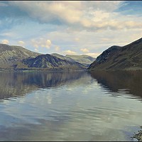Buy canvas prints of "Hazy morning at Ennerdale water" by ROS RIDLEY