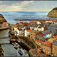 Buy canvas prints of "Antique Staithes" by ROS RIDLEY