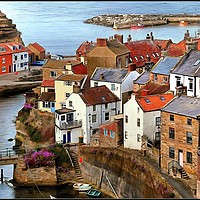 Buy canvas prints of "Digital Staithes" by ROS RIDLEY