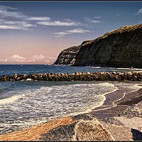 Buy canvas prints of "Skinningrove golden hour" by ROS RIDLEY