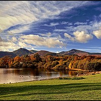 Buy canvas prints of "Autumn at Catbells ridge 2 " by ROS RIDLEY