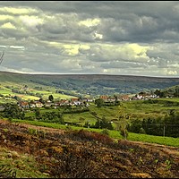 Buy canvas prints of "Cloudy over Castleton" by ROS RIDLEY