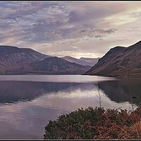 Buy canvas prints of "Misty reflections at Ennerdale Water " by ROS RIDLEY