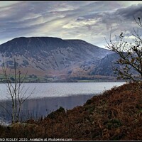 Buy canvas prints of Autumn morning mists at Ennerdale water by ROS RIDLEY
