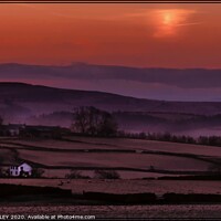 Buy canvas prints of "Misty sunrise at Whitbarrow" by ROS RIDLEY