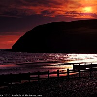 Buy canvas prints of St.Bees Sunset by ROS RIDLEY