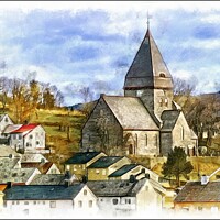 Buy canvas prints of Nordlandet Kirke Kristiansund by ROS RIDLEY