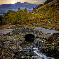 Buy canvas prints of Ashness Bridge morning by ROS RIDLEY