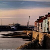 Buy canvas prints of The Houses of Hartlepool Headland by ROS RIDLEY