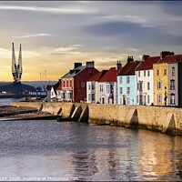 Buy canvas prints of Reflections Hartlepool Headland by ROS RIDLEY