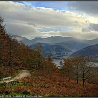 Buy canvas prints of Autumn  mists at Ennerdale Water by ROS RIDLEY