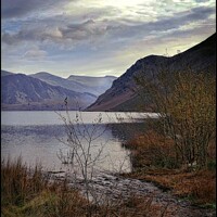 Buy canvas prints of Misty Blue Ennerdale Water by ROS RIDLEY