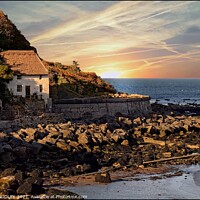 Buy canvas prints of Little cottage by the sea by ROS RIDLEY