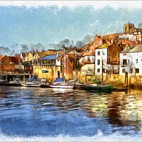 Buy canvas prints of  Abbey Wharf Whitby by ROS RIDLEY