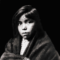 Buy canvas prints of YOUNG NAVAJO GIRL  by paul willats