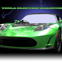 Buy canvas prints of  TESLA ELECTRIC ROADSTER by paul willats