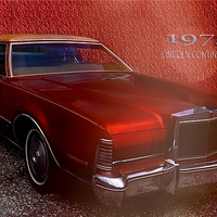 Buy canvas prints of  1973 LINCOLN CONTINENTAL by paul willats