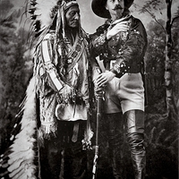 Buy canvas prints of  "BUFFALO" BILL CODY WITH SITTING BULL by paul willats