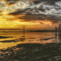 Buy canvas prints of  Two Bridges by Andy Mather