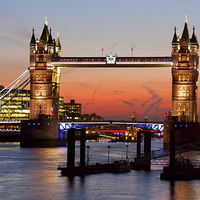 Buy canvas prints of  Tower Bridge at Night by Ian Danbury