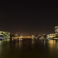 Buy canvas prints of  Thames Night View by Ian Danbury