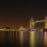 Buy canvas prints of Tower Bridge at night by Ian Danbury